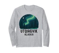 Utqiagvik Alaska Aurora Arctic Northern Lights Inupiat Trip Long Sleeve T-Shirt