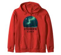 Utqiagvik Alaska Aurora Arctic Northern Lights Inupiat Trip Zip Hoodie