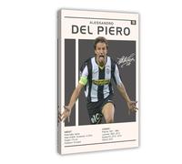 UTRDCF Alessandro Del Piero Poster Canvas Poster Wall Art Decor Print Picture Paintings for Living Room Bedroom Decoration 08x12inch(20x30cm)