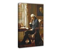 UTRDCF President George Washington Praying In The White Canvas Poster Bedroom Decor Landscape Office Room Decor Gift 16x24inch(40x60cm)
