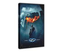 UTRDCF The Dark Knight Batman Bale Heath Ledger Framed Movie Poster Canvas Poster Wall Art Decor Print Picture Paintings for Living Room Bedroom Decoration 20x30inch(50x75cm)