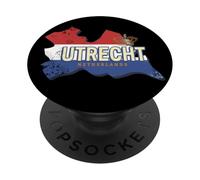 Utrecht Netherlands Retro Map Dutch Vintage Souvenir PopSockets Adhesive PopGrip