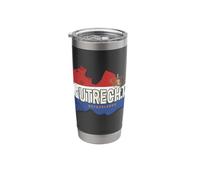 Utrecht Netherlands Retro Map Dutch Vintage Souvenir Stainless Steel Insulated Tumbler