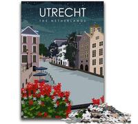 Utrecht The Netherlands 1000 Piece Jigsaw Puzzle for Adults Teens, Suitable for Ages 14 And Up Wall Decoration Christmas Birthday Gift 1000pcs (26x38cm)