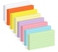 Utron 248 Sheets Colored Index Cards 3x5, Double-Sided Blank Notes Flash Cards for Studying, Note Cards 3x5 Lined, Flashcards for Studying, Index Notecards for Office