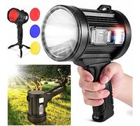 Utry Super Bright Led Rechargeable Torch, 100000 Lumens Super Bright Spotlight, Long Range Searchlight, Solar Powered Rechargeable Torch, Suitable for Outdoor Emergency, Camping, Fishing, Hunting