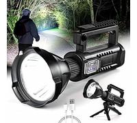 Utry Torches Led Super Bright Rechargeable, Long Range Searchlight,100000 Lumens Powerful Torch, Suitable for Outdoor Emergency, Camping, Fishing, Hunting and Other Multifunctional Lighting