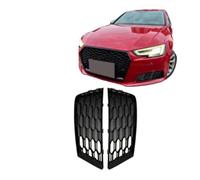 UTSKWD Car Front Bumper Fog Light Grille Lamp Grill Cover | Compatible With Audi A4 B9 2016-2018 Honeycomb Hex Mesh Auto Accessories 8WD807681B
