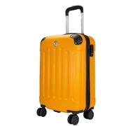 UTTAM 20 Inch Lightweight Cabin Bag - Carry On Suitcase, ABS, Water Resistant & Locking System - Easyjet Overhead (56x23x38cm) (Orange)