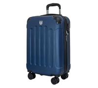 UTTAM 20 Inch Lightweight Travel Cabin Bag - Carry On Suitcase, ABS, Water Resistant & Safe Locking System - Easyjet Overhead Compliant (56x23x38cm) (Blue)