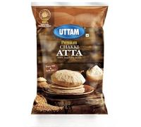 Uttam Chakki Atta 10kg (Pack of 1) - Whole Wheat Flour | Stone Ground Atta for Roti, Chapati & Paratha | Indian Wheat Flour | Vegetarian Pantry Staple