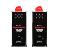 UTTAM - (Pack of 2) Zippo Lighter Fuel, Works with Windproof Lighter and Refillable Hand Warmer, Fast Ignition, Low Odor, Lighter Fuel Refill, Easy Fill Nozzle, Black, 125 ml