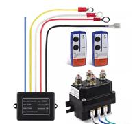 UTTASU 12V 500A Winch Control Solenoid Relay Contactor With Wireless Remote Kit For ATV UTV Recovery Winch Heavy Duty Sealed Type 2 Digital Remotes 100Ft Range