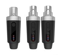 UTTASU 2.4G Wireless Microphone Converter XLR Transmitter Receiver System Metal Interface Dynamic Mic Audio Transmission 50M Range USB Rechargeable 8-10 Hours Battery Life(1 in 2)