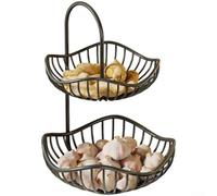 UTTASU 2-Tier Fruit Basket Stainless Steel 30x20cm(A)