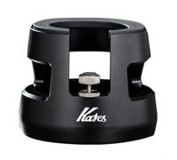 UTTASU Adjustable Height Espresso Tamping Station Coffee Portafilter Holder With Anti-Slip Base Silicone Rotary Button For 58Mm Coffee Portafilters Aluminum Alloy Black