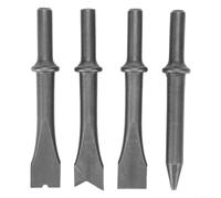 UTTASU Air Chisel Set 4 Pieces Long-Handled Metal Chisels for 150 Gas Shovels Pneumatic Hammer Bits Rust Removal Welding Slag Cutting Concrete Grooving Stone Carving Sand Removal