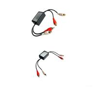 UTTASU Audio Ground Loop Isolator Noise Filter for Car Sound System - for rca Hum for eliminator Removes Static - PVC Black
