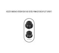 UTTASU Bicycle Hub Endcap Adapter for Koozer XM390 - Tool-Free Conversion Kit Compatible with 9/10/12/15x100/135/141/142/148mm Axle Standards - Black, 1 Pair