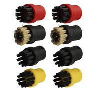 UTTASU Brush Set for Kärcher Steam Cleaner SC1 SC2 SC3 SC4 SC5 SC7, 8 Pieces with Nylon & Stainless Steel Bristles, Nozzles for Joints Corners Drain Kitchen Bathroom