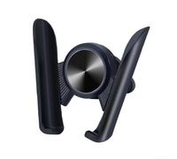 UTTASU Gravity Car Phone Holder Mobile Stand with Secure Locking Clamp and Silicone Protection Layer, 360 Degree Rotation for Optimal GPS Viewing (Black)