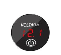 UTTASU LED Digital Voltmeter DC 12V-24V with Touch Switch, Voltage Meter for Car, Motorcycle, Boat, ATV, Real Time Display, Red, Green, Blue, Installation Diameter 30 mm