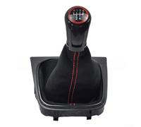 UTTASU Leder Schalthebel Manschette für for Golf 5 6 for Jetta MK5 MK6 - for robuste Gear Shift Boot Abdeckung mit Präziser Passform - Schwarz Ersatzteil(5 Speed)