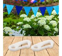 UTTASU Pack of 12 Nylon Flag Clips, Weatherproof Accessory Set for Flagpoles for Attaching Flags and Ropes in the Garden, White