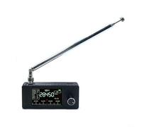 UTTASU Portable SI4732 Radio Receiver 0.5-108MHz Mini AM FM LSB USB Full Band Broadcasting for DSP Chip 1.9" IPS HD Screen 800mAh Battery 10+ Hours Playtime Loop Antenna for PETG(Black-Pull Rod)