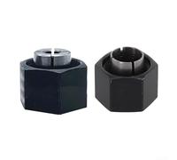UTTASU Replacement Chuck Collet and Nut for Bosch 1613 1617 1618 1619 Routers DW621 DW616 DW618 1/2 1/4 Black