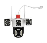 UTTASU Security Camera Outdoor, 6K 12MP Three Lens Three Screens PTZ Auto Tracking Zoom Night-Vision Motion Detection Real-Time Push 24/7 Surveillance for Home Security