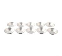 UTTASU Silver Alloy Tart Tins 7x4cm for Pudding Cookies