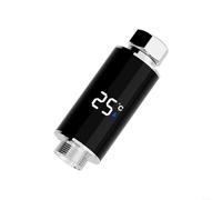 UTTASU Smart Temperature Control Shower Head LED Display Water Powered Bathroom Monitor Digital Thermometer Color Changing Indicator Bathing