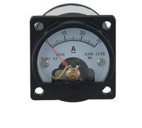 UTTASU SO-45 Analogue DC Ammeter 47 x 47 mm, Built-in Current Meter with Pointer Display for 1A-30A, ABS Housing Flame Retardant for Industry and Electronics