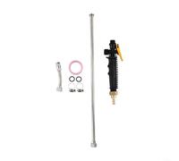 UTTASU Stainless Steel Spray Bar Replacement 3/8" Brass Barb Garden Sprayer Wand Adjustable Nozzle Lockable Valve Hose Clamps Rubber Handle Car Wash Wall Watering