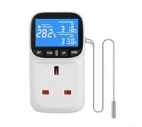 UTTASU Temperature Controller Socket with Digital Display Smart Thermostat 230V 4 Timing Modes -40~248°F Control Range for Aquatic Environment