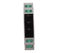 UTTASU Three-Phase Electricity Meter with Digital Display for DIN Rail Mounting, Compact Module for Precise Monitoring of Voltage and Current in Industrial and Commercial Installations, White