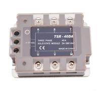 UTTASU TSR-40DA Three-Phase Solid State Relay for DC Control of AC 380V 40A with Intelligent Chip Control and Silent Operation
