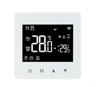UTTASU TUYA Wifi Thermostat, Programmable Smart Thermostat, Smart Chronothermostat Compatible with Alexa and Google Home, Battery Powered, White