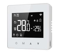 UTTASU TUYA Wifi Thermostat, Programmable Smart Thermostat, Smart Chronothermostat Compatible with Alexa and Google Home, Battery Powered, White