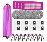 UTTASU Vacuum Cleaner Replacement Part Set for Eureka J15 for Midea V16 Self-Draining Robot Vacuum Cleaner with Main Brush, Side Brush, Filter, Mop Cloth and 3.3 L Dust Bag, 1 Set (B)