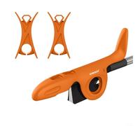 UTTASU Violin Bow Holder Silicone Posture Corrector for Beginner Students Teaching Aid with 2 Positioner Clips Easy Install Finger Guide White(Orange)
