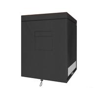 UTTASU Waterproof Oxford Cloth Chest Freezer Cover Protective Refrigerator Dust Cover With Ventilation Mesh Bottom Elastic Hem Adjustable Buckles Side Snaps Front Storage Pockets Black 71X58x86cm