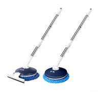 UTTASU Wireless Electric Spin Mop Cleaner With Adjustable Telescopic Rod, Automatic Dual-Purpose Scrubber For Dry And Wet Cleaning Of Car Windows, Doors, Floors(Upgraded + wiper)