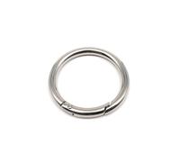 UTTDP 1pc Metal Spring Gate Open O Ring - Durable Zinc Alloy Clip Buckle for Keyrings, Luggage, and DIY Projects(Silver,15mm)