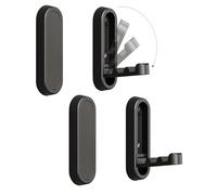 UTTDP 4PCS Foldable Invisible Coat Hooks - High Load-Bearing Zinc Alloy Wall Hooks for Bathroom,(Black)
