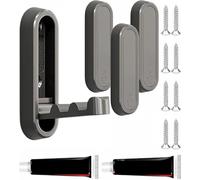 UTTDP 4PCS Foldable Wall Hooks - Zinc Alloy Space-Saving Invisible Hooks for Bathroom,(Gray)