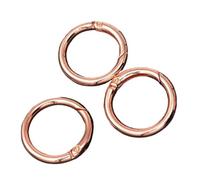 UTTDP 5pcs Metal O Ring Keyring Spring Buckles - Round DIY Jewelry Carabiner Keychain Clasp Bag Clips Snap Hook(Rose,20mm)
