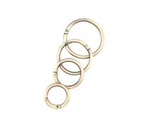 UTTDP 5pcs Metal O Ring Keyring Spring Buckles - Round DIY Jewelry Carabiner Keychain Clasp Bag Clips Snap Hook(Brass,38mm)