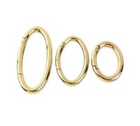 UTTDP 5Pcs Open Oval Ring Metal Spring Snap Clasp - Versatile Bag Strap Clip Buckle for Garments, Dog Collars, and More(Lightgold,25mm)